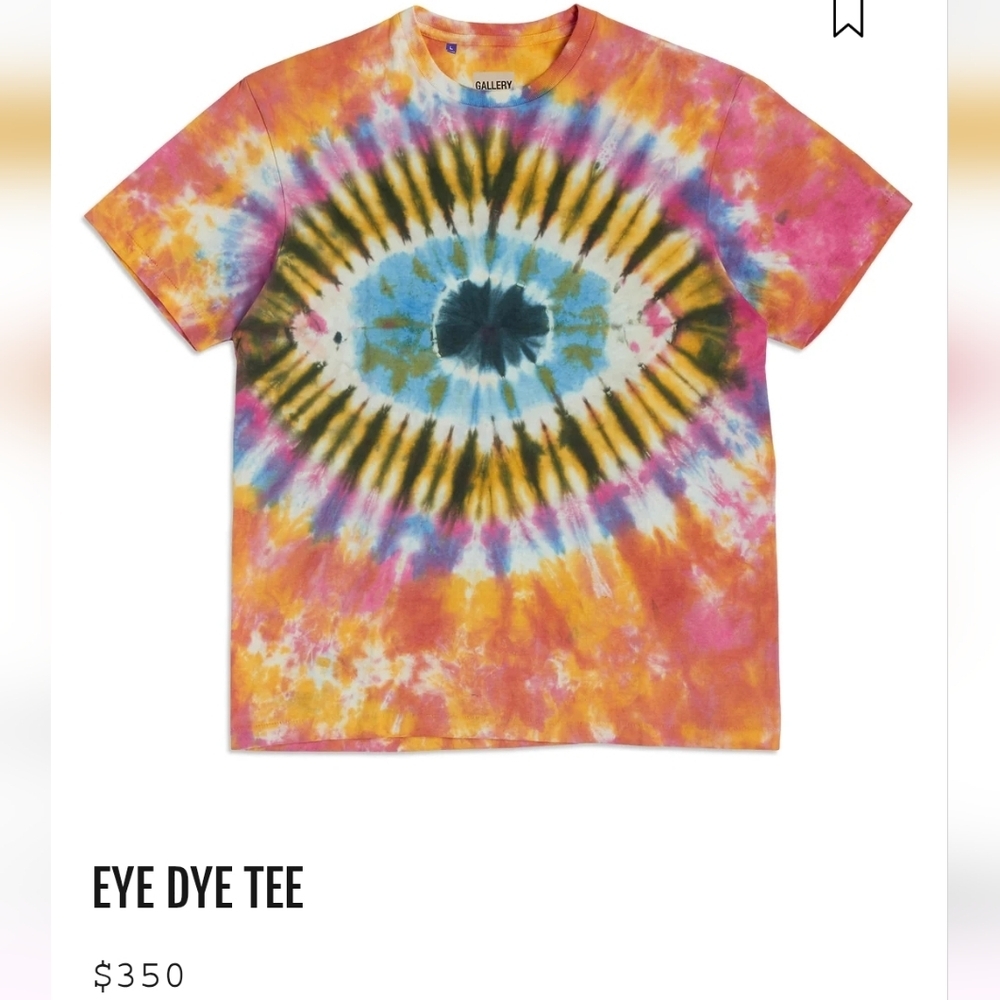 GALLERY DEPT TSHIRT  EYE DYE TEE $350. NWT SIZE MEDIUM UNISEX 100% COTTON